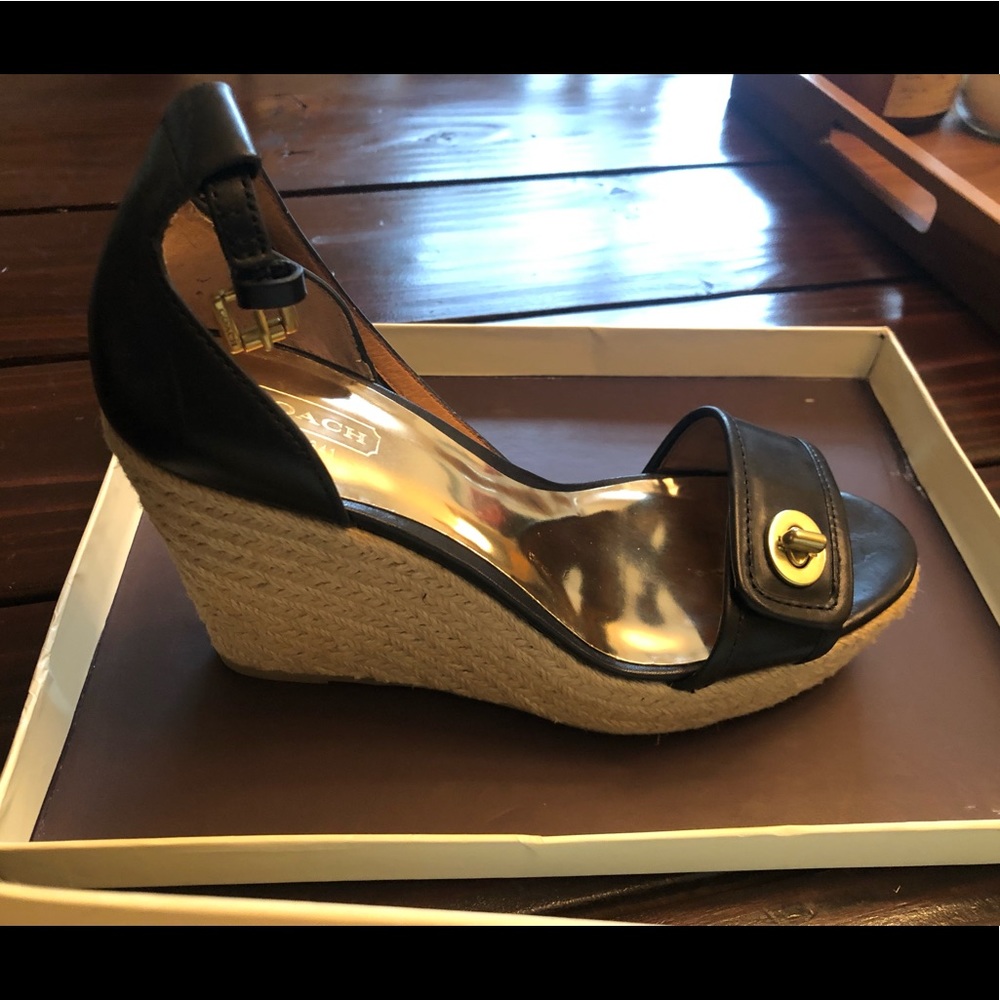 Coach GLINDA Espadrille Wedge Slingback Sandal